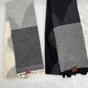 linen with thread work