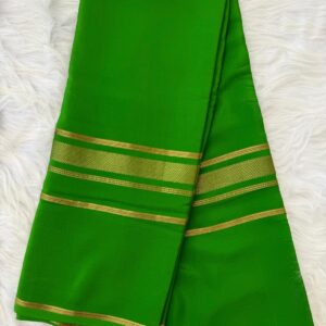 pure mysore silk crape 120gsm. parrot green