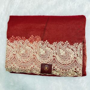 crush tissue designer saree