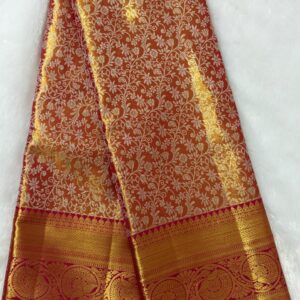 handloom pure kanchi silk tissue (red)