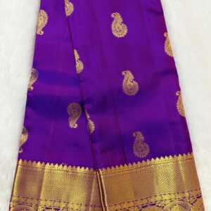 pure kanchipuram silk motif design (purple)