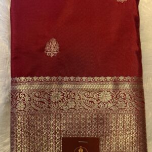 Semi Kanchi Silk (Orangy Red)