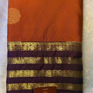 Semi Kanchi Silk (Rust Brown)